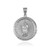Sterling Silver Virgin Mary Medallion Pendant Necklace