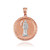 Two-Tone Rose Gold Santa Muerte Medallion Pendant Necklace