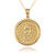 Yellow Gold Saint Jude Medallion Pendant Necklace