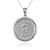 Sterling Silver Saint Jude Medallion Pendant Necklace