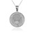 White Gold US Air Force Medallion Pendant Necklace