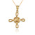 Yellow Gold Adinkra SunSum African Pendant Necklace