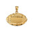 Satin DC Yellow Gold Football Pendant Necklace