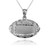 Satin DC White Gold American Football Pendant Necklace