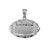 Satin DC Sterling Silver Football Pendant Necklace