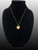 Satin DC Yellow Gold Baseball Glove Pendant Necklace