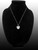 Satin DC White Gold Baseball Glove Pendant Necklace