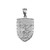 White Gold St. Michael Shield Pendant Necklace