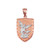 Two-Tone Rose Gold St. Michael Shield Pendant Necklace