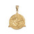 Yellow Gold Eye of Horus Illuminati Pendant Necklace