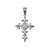 Sterling Silver Fleur de Lis Cross Pendant Necklace