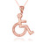 Rose Gold Handicap Wheelchair Pendant Necklace