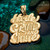 Yellow Gold HUSTLE, GRIND AND SHINE Hip-Hop DC Pendant