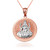 Two-Tone Rose Gold Hindu Goddess Lakshmi (Luxmi) Coin Pendant Necklace