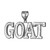 White Gold GOAT Hip-Hop Pendant