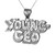 YOUNG CEO White Gold DC Pendant Necklace