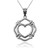 White Gold Firefighter Heart Pendant Necklace