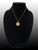 Yellow Gold Zodiac Open Medallion Satin DC Pendant Necklace