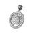 White Gold Zodiac Open Medallion Satin DC Pendant Necklace