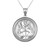 White Gold Zodiac Open Medallion Satin DC Pendant Necklace