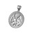 Sterling Silver Zodiac Open Medallion Satin DC Pendant Necklace