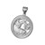 Sterling Silver Zodiac Open Medallion Satin DC Pendant Necklace