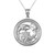 Sterling Silver Zodiac Open Medallion Satin DC Pendant Necklace