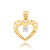 14K Gold 15 Anos Heart CZ Pendant Necklace
