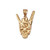 Rock On Yellow Gold Skull Pendant Necklace