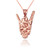 Rock On Skull Pendant Necklace in Rose Gold