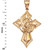 Yellow Gold Praying Hands Catholic Cross Pendant