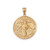 Yellow Gold St. Jude Reversible Pray Medal Pendant Necklace