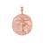 Rose Gold St. Jude Reversible Pray Medal Pendant Necklace