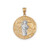Two-Tone Yellow Gold St. Jude Reversible Pray Pendant Necklace