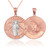 Two-Tone Rose Gold St. Jude Reversible Pray Pendant Necklace