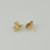 14K Yellow Gold Cash Money Dollar Sign Stud Earrings