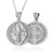 Gold Saint Benedict Medal Reversible Pendant Necklace