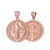 Gold Saint Benedict Medal Reversible Pendant Necklace