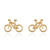 Gold bike earrings