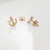 14K Yellow Gold Nautical Anchor Stud Earrings