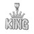 Gold Crown King Mens Hip-Hop DC Pendant