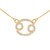 14K Gold Cancer Zodiac Sign Diamond Necklace