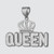 Queen Crown DC Sterling Silver Hip-Hop Pendant