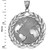 Sterling Silver World Map Globe Hip-Hop Pendant (S/L)