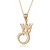 Letter S Necklace in yellow gold