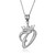 Sterling Silver Cursive Crown Letter Initial Pendant Necklace