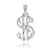 Sterling Silver Dollar Sign Pendant Necklace
