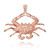 Gold Large Crab Pendant Necklace