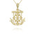 Gold Jesus Mariner Pendant Necklace