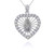 Sterling Silver Our Lady Of Guadalupe Heart With CZ Pendant Necklace
